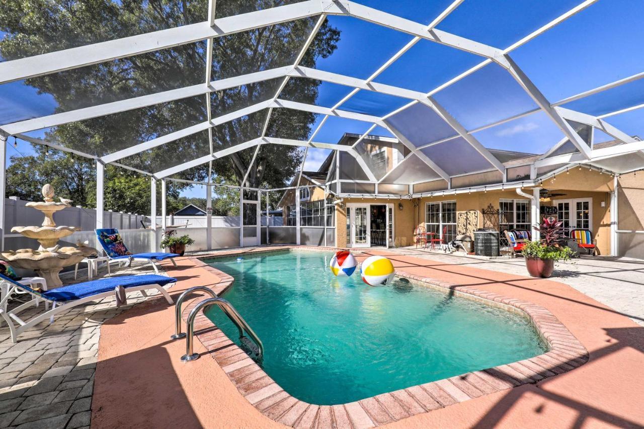 Cozy Home In Heart Of Tampa With Lanai And Pool! Екстер'єр фото